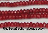 CCN4103 15.5 inches 2*4mm faceted rondelle candy jade beads