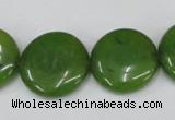 CCN502 15.5 inches 20mm flat round candy jade beads wholesale