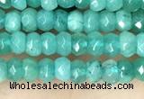 CCN5117 15 inches 3*4mm faceted rondelle candy jade beads