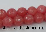 CCN872 15.5 inches 18mm faceted round candy jade beads