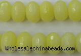 CCN919 15.5 inches 10*14mm faceted rondelle candy jade beads
