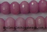 CCN939 15.5 inches 12*16mm faceted rondelle candy jade beads