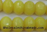 CCN948 15.5 inches 14*18mm faceted rondelle candy jade beads