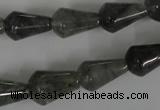 CCQ338 15.5 inches 10*15mm teardrop cloudy quartz beads wholesale