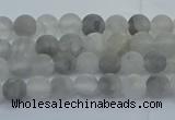 CCQ560 15.5 inches 4mm round matte cloudy quartz beads wholesale