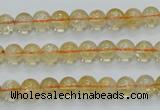 CCR02 15.5 inches 7mm round natural citrine gemstone beads wholesale