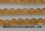 CCR165 15.5 inches 6mm round natural citrine beads wholesale