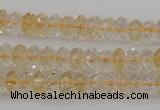 CCR172 15.5 inches 4*6mm faceted rondelle natural citrine beads