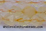 CCR314 15.5 inches 12mm faceted nuggets citrine gemstone beads