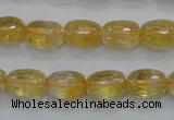 CCR34 15.5 inches 8*12mm faceted rice natural citrine gemstone beads