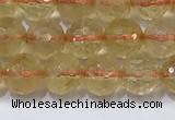 CCR340 15.5 inches 6mmm faceted round citrine beads wholesale