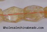 CCR352 15*20mm - 20*25mm faceted freeform natural citrine beads