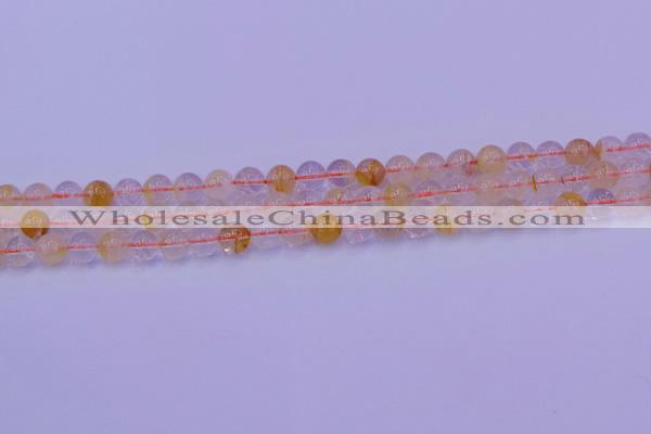 CCR361 15.5 inches 6mm round citrine beads wholesale