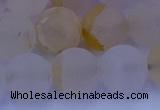 CCR374 15.5 inches 12mm round matte citrine beads wholesale