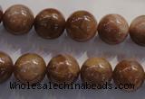 CCS364 15.5 inches 12mm round A grade natural golden sunstone beads