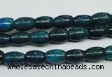 CCS412 15.5 inches 6*9mm rice dyed chrysocolla gemstone beads