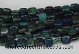CCS83 15.5 inches 6*6mm square dyed chrysocolla gemstone beads