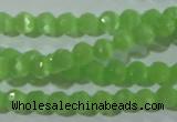 CCT315 15 inches 4mm faceted round cats eye beads wholesale