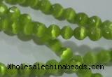 CCT316 15 inches 4mm faceted round cats eye beads wholesale