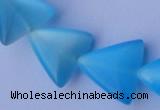 CCT35 14.5 inches 15*16mm triangle navy blue cats eye beads wholesale