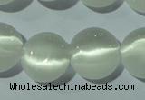 CCT510 15 inches 10mm flat round cats eye beads wholesale
