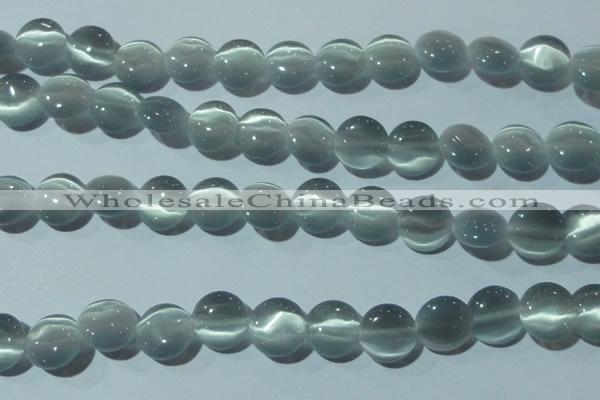 CCT511 15 inches 10mm flat round cats eye beads wholesale