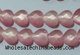 CCT962 15 inches 10*10mm faceted heart cats eye beads wholesale