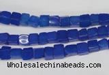 CCU18 15.5 inches 4*4mm cube dyed white jade beads wholesale