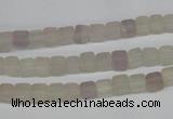 CCU22 15.5 inches 5*5mm cube rainbow fluorite beads wholesale