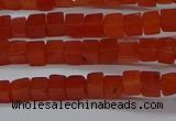 CCU305 15.5 inches 4*4mm cube red agate beads wholesale