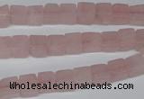 CCU56 15.5 inches 6*6mm cube rose quartz beads wholesale