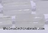 CCU600 15.5 inches 8*20mm - 10*30mm cuboid white crystal beads