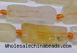 CCU604 15.5 inches 8*20mm - 10*30mm cuboid citrine gemstone beads