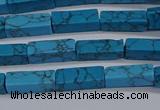 CCU725 15.5 inches 4*13mm cuboid imitation turquoise beads wholesale