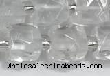 CCU750 15 inches 8*8mm faceted cube white crystal beads
