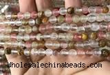 CCY631 15.5 inches 6mm round volcano cherry quartz beads wholesale