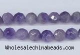 CDA59 15.5 inches 8mm faceted round dogtooth amethyst beads