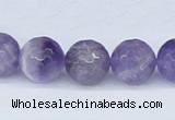 CDA62 15.5 inches 14mm faceted round dogtooth amethyst beads