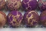 CDE1024 15.5 inches 12mm round matte sea sediment jasper beads