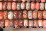 CDE1250 15.5 inches 2.5*4mm rondelle sea sediment jasper beads