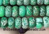CDE1267 15.5 inches 4*6mm rondelle sea sediment jasper beads
