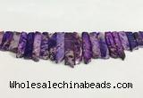 CDE1451 Top drilled 8*15mm - 10*60mm sticks sea sediment jasper beads