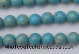 CDE2055 15.5 inches 4mm round dyed sea sediment jasper beads
