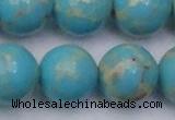 CDE2064 15.5 inches 22mm round dyed sea sediment jasper beads