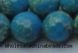 CDE2554 15.5 inches 24mm faceted round dyed sea sediment jasper beads