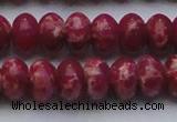 CDE2630 15.5 inches 15*20mm rondelle dyed sea sediment jasper beads