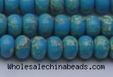 CDE2650 15.5 inches 8*12mm rondelle dyed sea sediment jasper beads