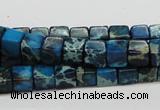 CDE52 15.5 inches 6*6mm cube dyed sea sediment jasper beads wholesale