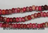 CDE584 15.5 inches 3*6mm rondelle dyed sea sediment jasper beads