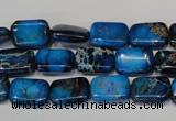 CDI244 15.5 inches 10*14mm rectangle dyed imperial jasper beads